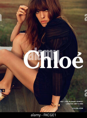 2010s UK Chloe Magazine Advert Stock Photo