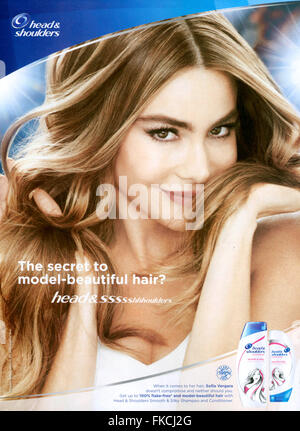 2010s UK Head and Shoulders Magazine Advert Stock Photo