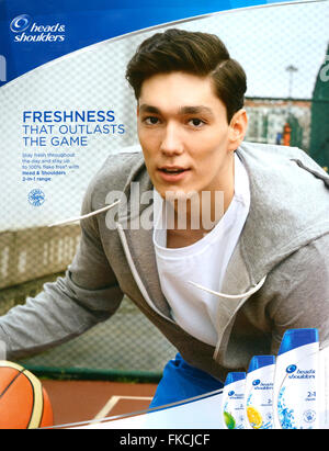 2010s UK Head and Shoulders Magazine Advert Stock Photo