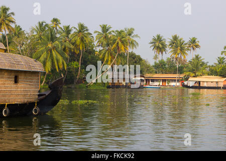 Kerala Houseboats Stock Photo