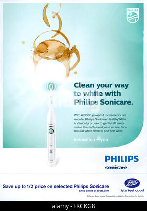 2010s UK Philips Magazine Advert Stock Photo