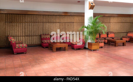 Empty chairs in office waiting area, Jamaica Stock Photo