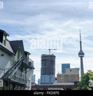 Buildings in city against cloudy sky, Toronto, Ontario, Canada Stock Photo