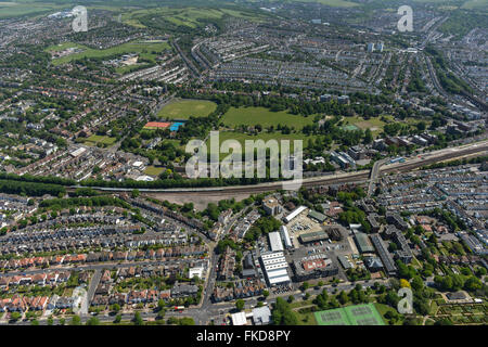 An aerial view of the Preston Park area of Brighton Stock Photo