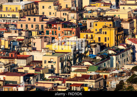 Pozzuoli townscape at sunset Stock Photo