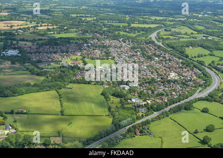 An aerial view of the West Sussex village of Partridge Green Stock ...