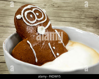 gingerbread man wants to dive Stock Photo