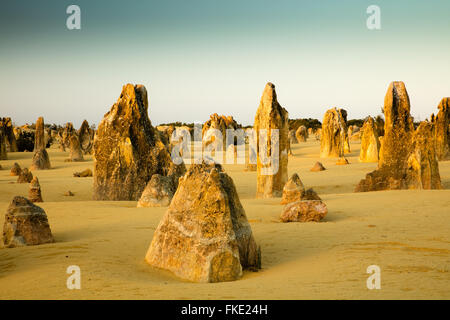 The Pinnacles, limestone formations, Nambung National Park, near Cervantes, Western Australia Stock Photo