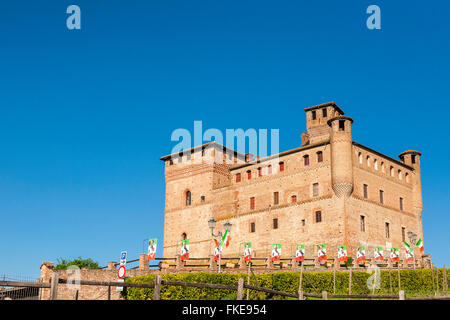 Grinzane Cavour Castle, world Heritage, near Barolo, wine route, Langhe region Cuneo, Piedmont Italy Stock Photo