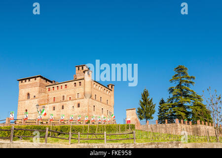 Grinzane Cavour Castle, world Heritage, near Barolo, wine route, Langhe region Cuneo, Piedmont Italy Stock Photo