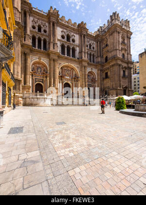 Cathedral de la Encarnación in Málaga, Plaza del Obispo, Málaga, Costa del Sol, Andalucía, Spain Stock Photo