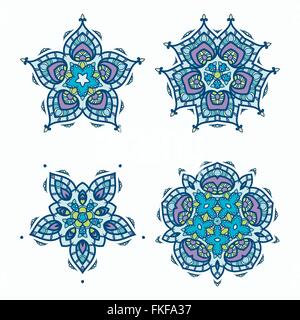 Snowflakes Ornament Pack Stock Vector