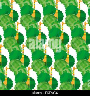 Thousand Giraffe Pattern Stock Vector