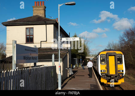 Campsea Ashe (Wickham Market) railway station on the 49-mile Ipswich to Lowestoft East Suffolk branch line Stock Photo