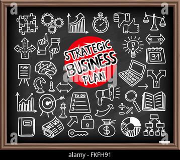 Doodle Business Icons Stock Vector