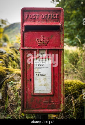 A Vintage British Village Post Or Mail Box Stock Photo