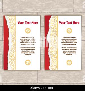 Cards with Gold Stamping Stock Vector