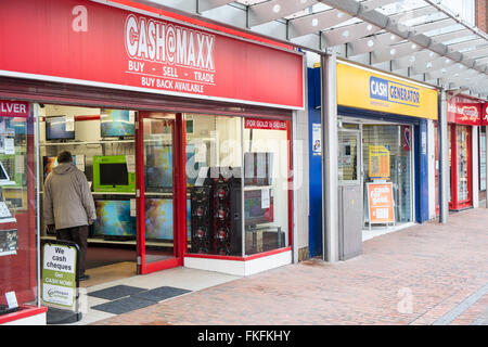 Stepney Street, one of the main shopping streets in declining trade in Llanelli town centre,Carmarthenshire,Wales,U.K., Stock Photo