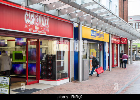 Stepney Street, one of the main shopping streets in declining trade in Llanelli town centre,Carmarthenshire,Wales,U.K., Stock Photo