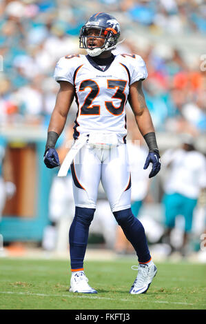 Jacksonville, FL, UNITED STATES. 11th Sep, 2010. Denver Broncos safety Renaldo Hill (23) during the Broncos game against the Jacksonville Jaguars at EverBank Filed on Sept. 11, 2010 in Jacksonville, Fl.ZUMA Press/Scott A. Miller © Scott A. Miller/ZUMA Wire/Alamy Live News Stock Photo