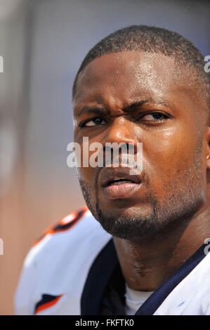 Jacksonville, FL, UNITED STATES. 11th Sep, 2010. Denver Broncos defensive end Ryan McBean (98) during the Broncos game against the Jacksonville Jaguars at EverBank Filed on Sept. 11, 2010 in Jacksonville, Fl.ZUMA Press/Scott A. Miller © Scott A. Miller/ZUMA Wire/Alamy Live News Stock Photo