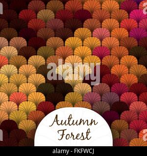 Autumn Forest Scaly Texture Stock Vector