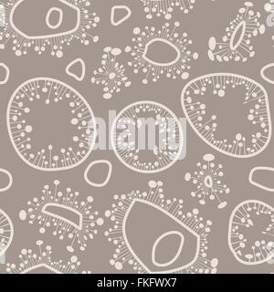 Seamless vector pattern of amoebae Stock Vector