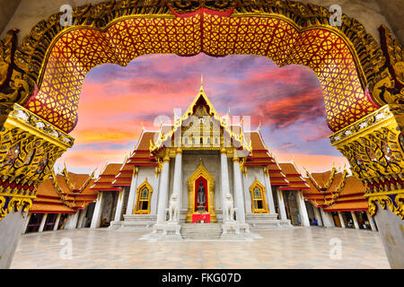 Marble Temple of Bangkok, Thailand. Stock Photo