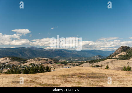 Hills above Kelowna and Rutland on McCulloch Road BC Canada Stock Photo