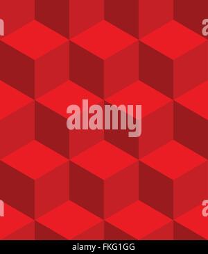 Isometric cubes seamlessly repeatable pattern. 3D cubes background. Stock Vector