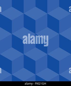 Isometric cubes seamlessly repeatable pattern. 3D cubes background. Stock Vector