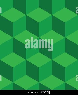 Isometric cubes seamlessly repeatable pattern. 3D cubes background. Stock Vector