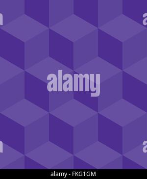 Isometric cubes seamlessly repeatable pattern. 3D cubes background. Stock Vector