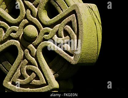 Stone Celtic cross Stock Photo