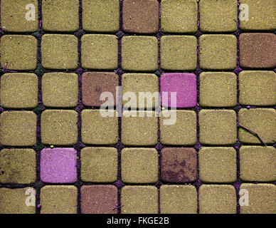 Grunge background from sidewalk tiles Stock Photo