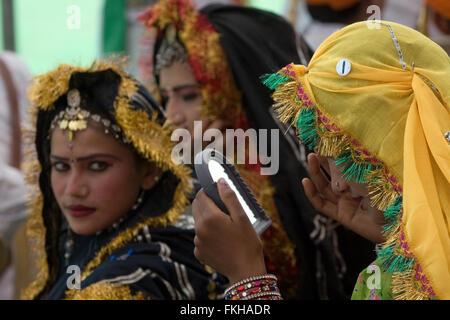 During elephant festival during holi,Hindu celebration in Jaipur,Rajasthan,India,Asia. Stock Photo