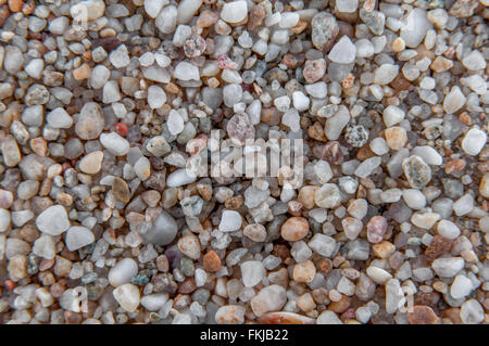 Natural rounded gravel sea shore Stock Photo