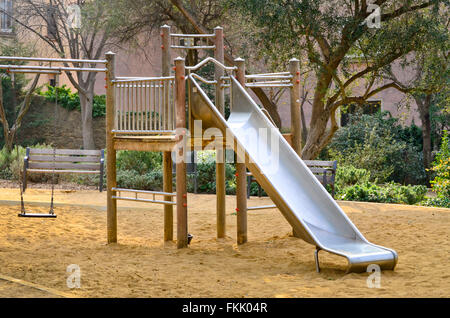 Children playground in a park. Stock Photo