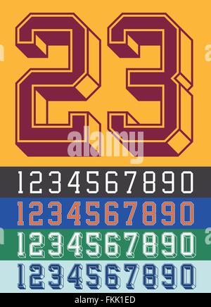 sport style font. baseball numbers on white background. sport numbers sign  Stock Vector Image & Art - Alamy