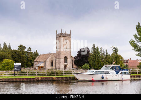 St. Mary's Church seen from the canal in Frampton-on-Severn , Gloucestershire , England , Britain , Uk Stock Photo