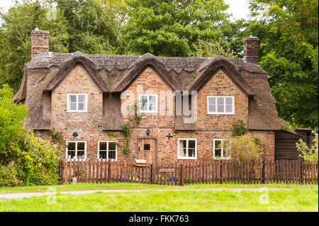 A pretty thatched Cotswold cottage in Frampton-on-Severn , Gloucestershire , England , Britain , Uk Stock Photo