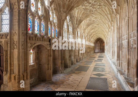 Inside the Cathedral at Gloucester , Gloucestershire , England , Britain , Uk Stock Photo