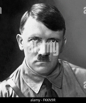 Portrait of Adolf HITLER German wartime leader. New scan from the archives of Press Portrait Service - formerly Press Portrait Bureau. Stock Photo