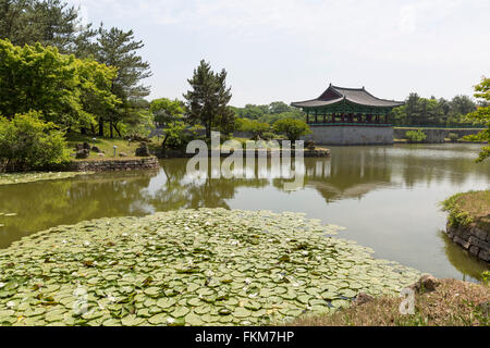 Donggung Palace and Wolji Pond in Gyeongju, South Korea Stock Photo