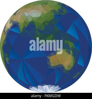 Vector Illustration of Low Poly Australia Stock Vector