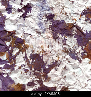 Raster texture on crumpled and worn paper Stock Photo