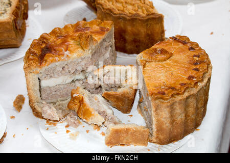 Melton Mowbray, Leicestershire. 9th March 2016. The British Pie Awards were held in St. Mary's church, Melton Mowbray, Leicestershire on Wednesday 9th March 2016. This annual event attracted pie makers from all over the world and were judged by celebrity chefs and food wrers and critics. A pie has to have a crust on the bottom as well as on the top, irrespective of what the filling may be. In each of the classes a champion will be selected and then the champion from each category will compete for supreme champion. Credit:  Jim Harrison/Alamy Live News Stock Photo