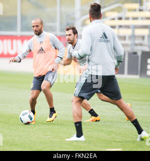 Columbus, Ohio, USA. 9th March, 2016. Columbus Crew SC forward Federico Higuain (10) handles the ball during practice at Columbus Crew SC Media Day. Columbus, Ohio, USA Credit:  Brent Clark/Alamy Live News Stock Photo