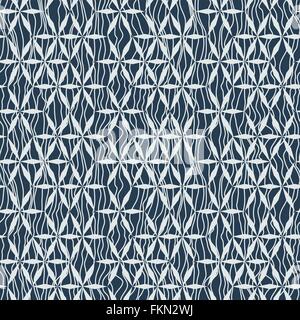 Vector seamless pattern geometric flowers Stock Vector