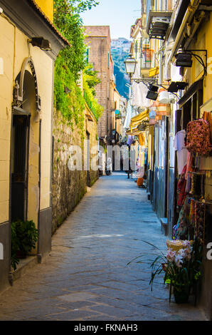 Shopping street in Sorrento, Italy Stock Photo